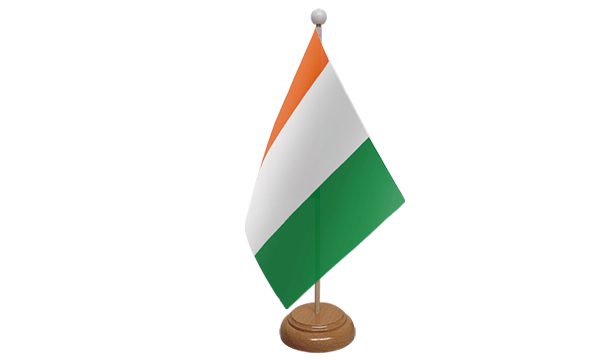 Ivory Coast Small Flag with Wooden Stand